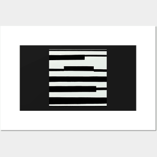 Minimal black on white Posters and Art